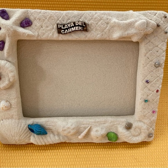 Cozumel Mexico Sandy Beach & Shells Vacation Photo Frame Holds 5" X 7" Photo - Picture 2 of 6